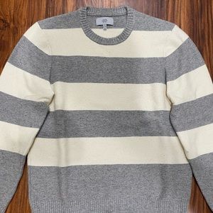 Men’s L Gray and White Striped Jack Spade Sweater.